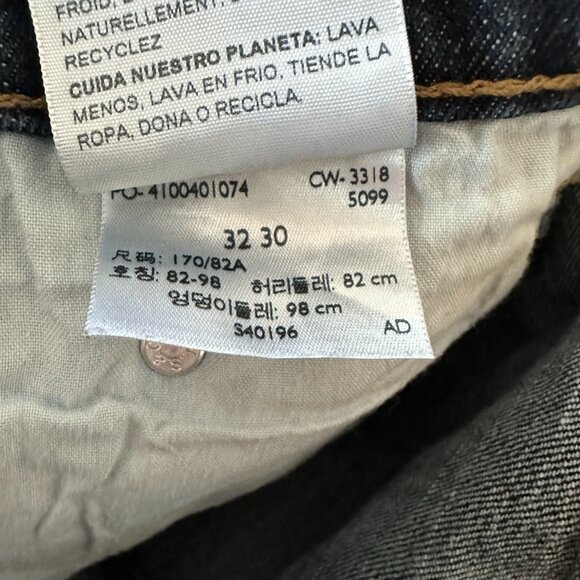 Levi's Denizen Blue Slim Straight 32x30 Denim Men's Jeans - Picture 10 of 14